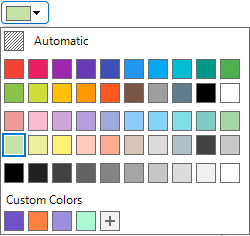 New color picker gallery with common colors