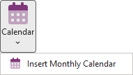 Calendar dropdown