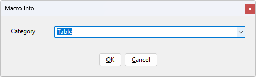 Change category dialog